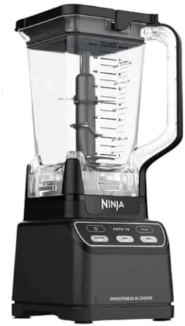 Ninja 1400W Smoothie Blender with Auto-iQ Technology, 72 oz Pitcher for Smoothies, Frozen Drinks, Ice Crushing, Nutrient Extraction & Easy One-Touch Blending - Black