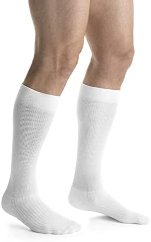 JOBST ActiveWear 20-30mmHg Compression Socks Knee High, Closed Toe, Cool White, Medium