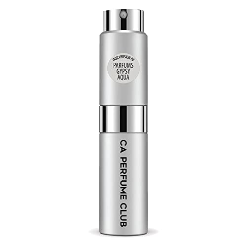 CA Perfume Club Impression of Byrd Parfums Gypsy Aqua For Women & Men Replica Version Fragrance Dupes Concentrated Long Lasting Eau de Parfum Spray Refillable Atomizer Bottle 0.27 Fl Oz-X1
