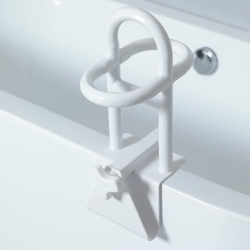 Triple Grip Adjustable Bathtub Handles for Seniors, Tub Grab Bars for Side of Tub, Handicap Grab Bars, Tub Handles for Elderly Innovative Balance Design for Family Safety fits 3-inch+ Thick Walls