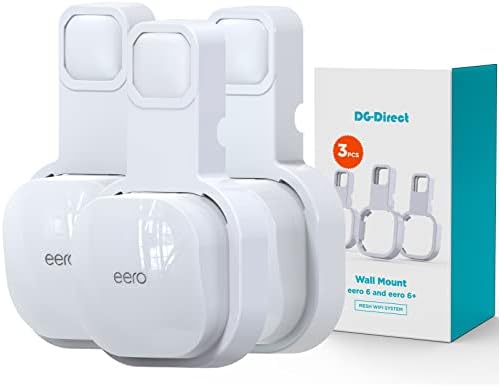 DG-Direct Wall Mount Holder for eero 6 and eero 6+ Router Mesh Wi-Fi System, No Messy Wires, The Outlet Wall Mount Holder for eero 6 Plus, Stand Bracket for eero 6 Extender Space Saving White