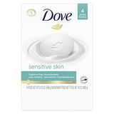 Dove Beauty Bar More Moisturizing Than Bar Soap for Softer Skin, Fragrance Free, Hypoallergenic Sensitive Skin With Gentle Cleanser 3.75 oz 24 Bars