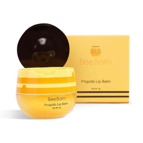 Original Bee Balm Lip Balm Honey Hydrating Lip Balm, Lip Butter for Dry and Cracked Lips, Propolis Honey Lip Mask, Lip Moisturizing Mask, Reduces Lip Lines, Original Beeswax with Vitamin E