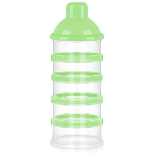 Accmor Formula Dispenser On The Go, 5 Compartments Stackable Formula Container for Travel, Baby Milk Powder Kids Snack Container, BPA Free