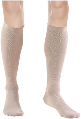 Truform Women's 15-20 mmHg Medical Compression Socks, Moderate Support Soft Stretch Comfort Microfiber, Knee High, Closed Toe, Tan, Medium