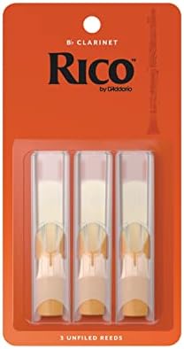 D'Addario Rico Bb Clarinet Reeds, Strength 2.5, Pack of 3