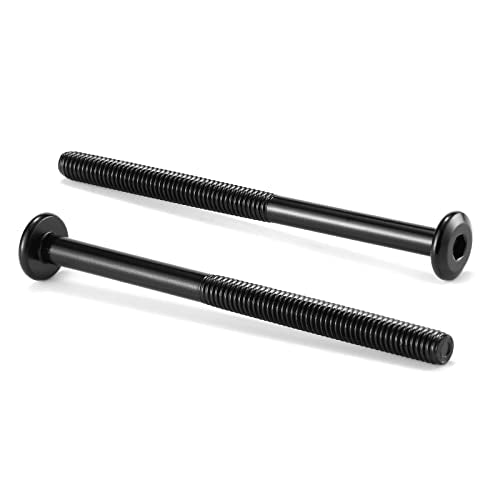 M6 x 85mm 20Pcs Flat Head Hex Socket Cap Screws Bolts, 304 Stainless Steel 18-8, Partially Threaded, Black Oxide by SG TZH (with Hex Spanner)