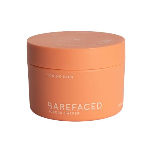 Barefaced Toning Pads (60 count) Exfoliating Face Pads with 2% Glycolic Acid & Salicylic Acid - Helps with Brightening & Cleansing Skin, Clears Pores, Reduces Fine Lines and Wrinkles, Resurfacing Pads