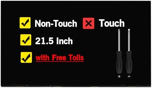 21.5" LCD Screen for HP PC Model 22-dd0153W Non-Touch FHD 1920 * 1080 Replacement Display Panel (No-Touch)