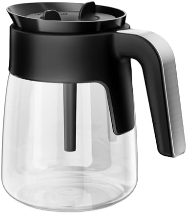 12 Cup Coffee Pot Replacement for Ninja Coffee Maker CFP101 CFP201 CFP301 CFN601 CFP250A CFP300 CFP307, Glass Carafe Replacement with Brew-Through Lid, Ninja Coffee Pot Replacement with Sturdy Handle