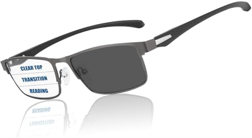 Photochromic Progressive Multifocus Reading Glasses Men Transition Blue Light Blocking Multifocal Computer Readers