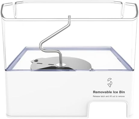 Upgraded WPW10347093 W10347093 W10347100 Ice Bucket Compatible with Whirlpool Maytag KitchenAid Refrigerator Ice Maker Replacement Parts WRF736 WRF757 WRF767 WRF989 KFIS29 KRFF507 Removable Ice Bin