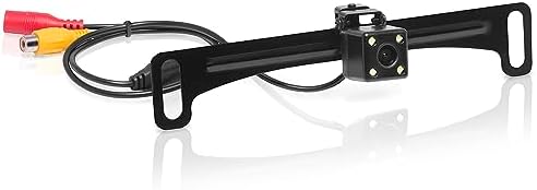 BOSS Audio Systems ELPC40B Backup Car Truck Rearview Reverse Camera - License Plate Mount, 170° Wide Angle Rear View, Low Light Visibility Back Up Cam