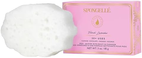 Spongelle Pedi Buffer 30+ Uses Bath Mitts and Cloths, French Lavender