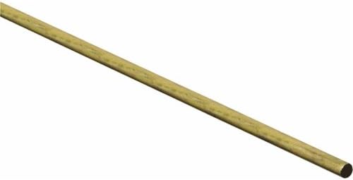 Stanley National N215-244 Stanley Round Rod, 1/4 in Dia X 36 in L, Solid Brass