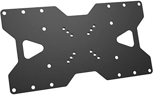 WALI Adapter Plate for TV Mount, 400x200 Universal Mount, Convert 75x75, 100x100mm up to 400x200mm Mounting Holes Patterns (ADP402), Black