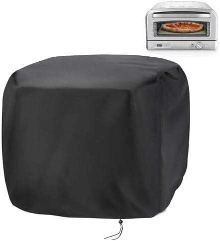 Pizza Oven Cover compatible with Cuisinart CPZ-120 Indoor Pizza Oven,Waterproof Pizza Oven Indoor Outdoor Covers - 19"L x 17.5"W x 11"H,Black