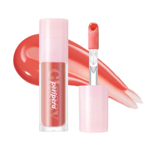 Peripera Ink Glasting Lip Gloss | Non-Sticky, High-Shine, 4XL Wand For Easy Application, Comfortable, Fuller-Looking Lips, Moisturizing, Long-Lasting, Vegan, Valentine Day Gifts (015 SOFT SWEET)