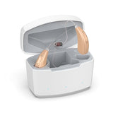 Lentorgi Hearing Aids for Senior, Rechargeable, Dual Microphones, Invisible Fit, Mild to Moderate Hearing Loss - Beige
