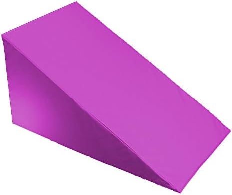 MoonRest 7”, 10”, 12”- inch Foam Bed Wedge Zippered Cover/Pillow Replacement Cover (24" X 24" X 10", Purple)
