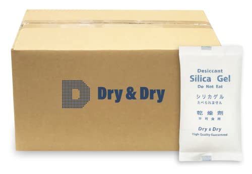Dry & Dry 500 Gram [200 Packets] Silica Gel Packets Desiccants, Silica Packets - Rechargeable Silica Gel Packs, Desiccants Packets, Silica Gel