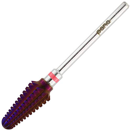 PANA USA 3/32” Purple Tornado Nail Carbide Drill Bit - Fast Remove for Acrylic or Hard Gels Remover Professional Manicure Pedicure Rotary Tool- 3X Coarse