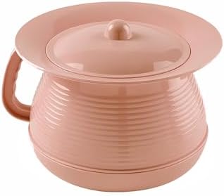 Chamber Pot Bedpan Urinal Bottle Urine Pots Potty Pee Bucket Bedside Urinal with Lids to Prevent Odors, Suitable for Kids, Women and Men (Pink)