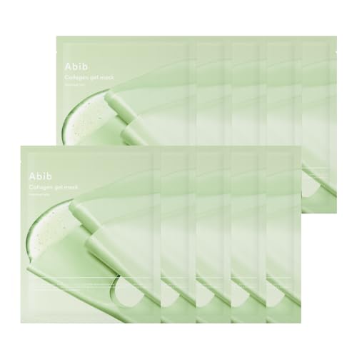 Abib Collagen Gel Mask Heartleaf Jelly 10 Sheets (Soothing) I Korean Vegan Collagen, Cooling Calming Hyaluronic Acid Hydrogel Face Mask Skin Care