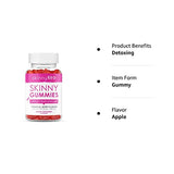 SkinnyFit Skinny Gummies Apple Cider Vinegar Gummies w/ The Mother, Healthy Weight, Immune Support, Vitamin B9, B12, Beetroot, Pomegranate, Vegan-Friendly, 60 Count