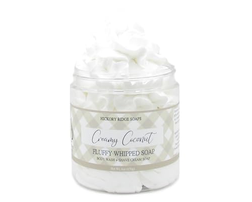 Creamy Coconut Whipped Soap, Regular Soap, Body Wash, and Shave Cream All In One (Large)