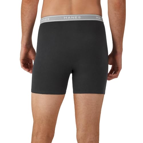 Hanes Men Hanes Boxer Briefs, Cool Dri Moisture-Wicking Underwear, Cotton No-Ride-up for Men, Multi-Packs Available