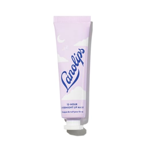 Lanolips 12 Hour Overnight Lip Mask - Rich Lanolin Lip Balm with Hyaluronic Acid, Vitamin C & Ceramides - Restore, Soften & Replenish While You Sleep - Cruelty-Free Hydrating Balm (0.52 oz / 15 g)