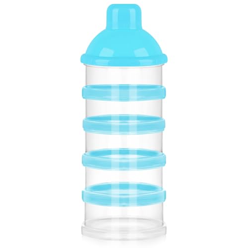 Accmor Formula Dispenser On The Go, 5 Compartments Stackable Formula Container for Travel, Baby Milk Powder Kids Snack Container, BPA Free