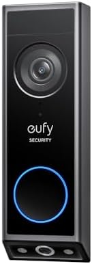 eufy Security Video Doorbell E340, Dual Cameras with Delivery Guard, 2K Full HD and Color Night Vision, Wired or Battery Powered, HomeBase S380 Compatible, No Monthly Fee (Renewed)