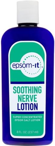Epsom-It Soothing Nerve Lotion - Epsom Salt Magnesium Lotion, Topical Magnesium Cream with Capsaicin & Arnica for Muscle and Leg Discomfort Helping Better Sleep, 8.0 oz.