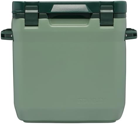 Stanley Adventure Outdoor Cooler 30 qt | Heavy Duty Outdoor Camping Cooler with Easy Carry Side Handles | 4 Days Cooling Ice Chest for 40 Cans | Flat Top Doubles as Seat | BPA-Free | Stanley Green