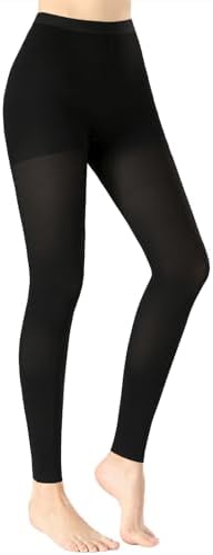 Medical Compression Pantyhose For Women & Men,20-30mmHg Graduated Support Hose Tights,Opaque Footless Waist High Compression Stockings For DVT,Varicose Veins,Relief Shin Splints,Edema,Swelling