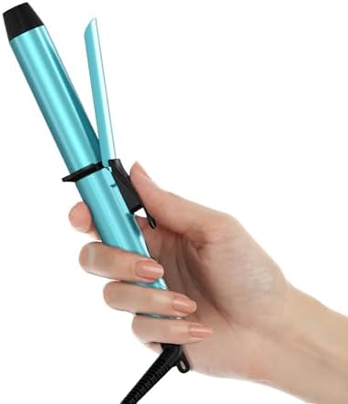 Travel Size Mini Curling Iron, Dual Voltage 1 Inch Ceramic Mini Hair Curler, Travel Curling Iron for Short Hair Infused with Keratin & Argan Oil, with Storage Bag