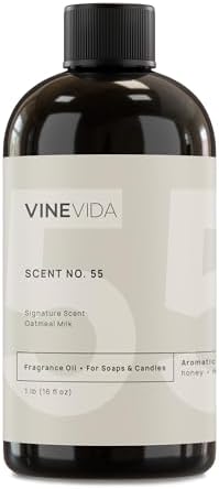 VINEVIDA [16oz] Oatmeal Milk Fragrance Oil for Candle Making Scents Soap, Perfume Oils, Soy Candles, Home Diffusers, Bath Scent Bomb, Linen Spray, Lotions, Car Freshies, ARTS-FOBP-OAT-MILK-16