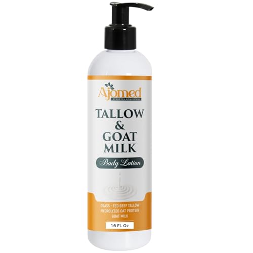 Tallow & Goat Milk Body Lotion for Sensitive Skin, Organic Tallow Lotion - Soothes Dry skin, Goat Milk face and body Moisturizer - Handmade Tallow for skin cream 16
