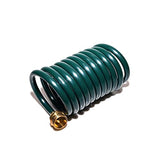 FUNJEE Lightweight EVA Coil 20 FT Garden Hose with 3/4" GHT Solid Brass Water