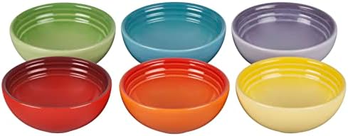 Le Creuset Stoneware Pinch Bowl Gift Set, Set of 6 Prep Bowls, Multi Color, 2 OZ
