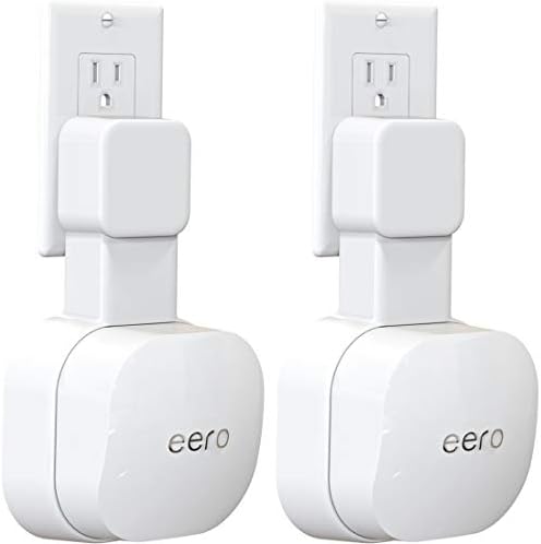 Outlet Wall Mount ONLY for eero 6 Dual-Band mesh Wi-Fi 6 System [NOT Fit for eero Pro 6], No Messy Wires | Space Saving | Easily Be Moved Outlet Mount Holder for eero 6 Extender (2 Pack)