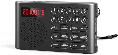 NIV Audio Bible Player, New International Version Bible, Electronic New and Old Testament NIV Bibles for Seniors, 26 Hours of Playback Time, Easily Switch and Locate The Chapter