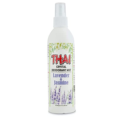 Thai Deodorant Stone Crystal Mist Natural Deodorant Spray 8 oz. Bundle (Lavender & Jasmine, Single)
