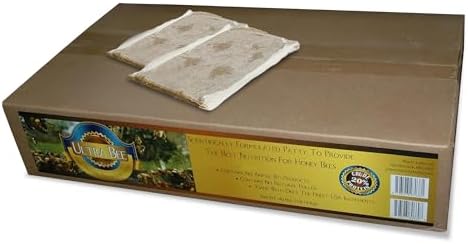 Mann Lake Ultra Bee Pollen Substitute Patties, High Protein, Boosts Brood, Healthy Colony, Beekeeper Essential, Free from Animal by-Products, Rich in Vitamins & Amino Acids, 40 Lbs