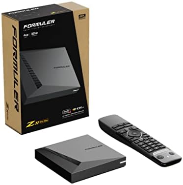 Formuler Z11 Pro Max 4K Android 11 Satellite Receiver with Premium IR1 Remote Control, 4GB RAM, 32GB Storage, Dual Band 5G, Gigabit LAN, Black