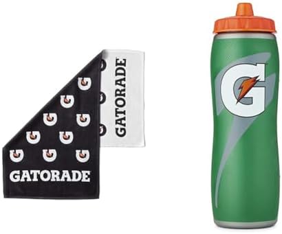 Gatorade Premium Sideline Towel and 32oz Gator-Skin Bottle Bundle