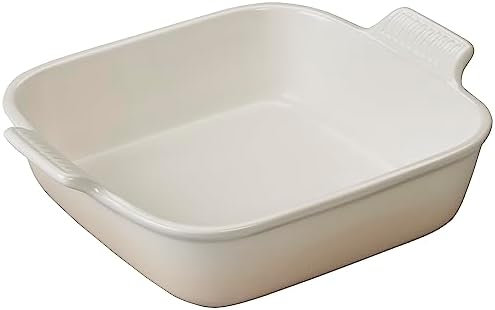 Le Creuset Stoneware Heritage Square Dish, 3 qt. (9"), Meringue