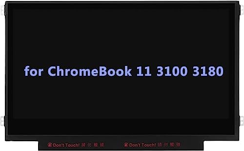 11.6" Screen Replacement for Dell ChromeBook 11 3100 3120 3162 3164 3180 I3180 3181 C3181 5190 P26T FGF20 0FGF20 LCD LED Display Panel 1366x768 30 Pin (Side Brackets Non Touch)